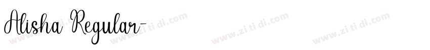 Alisha Regular字体转换